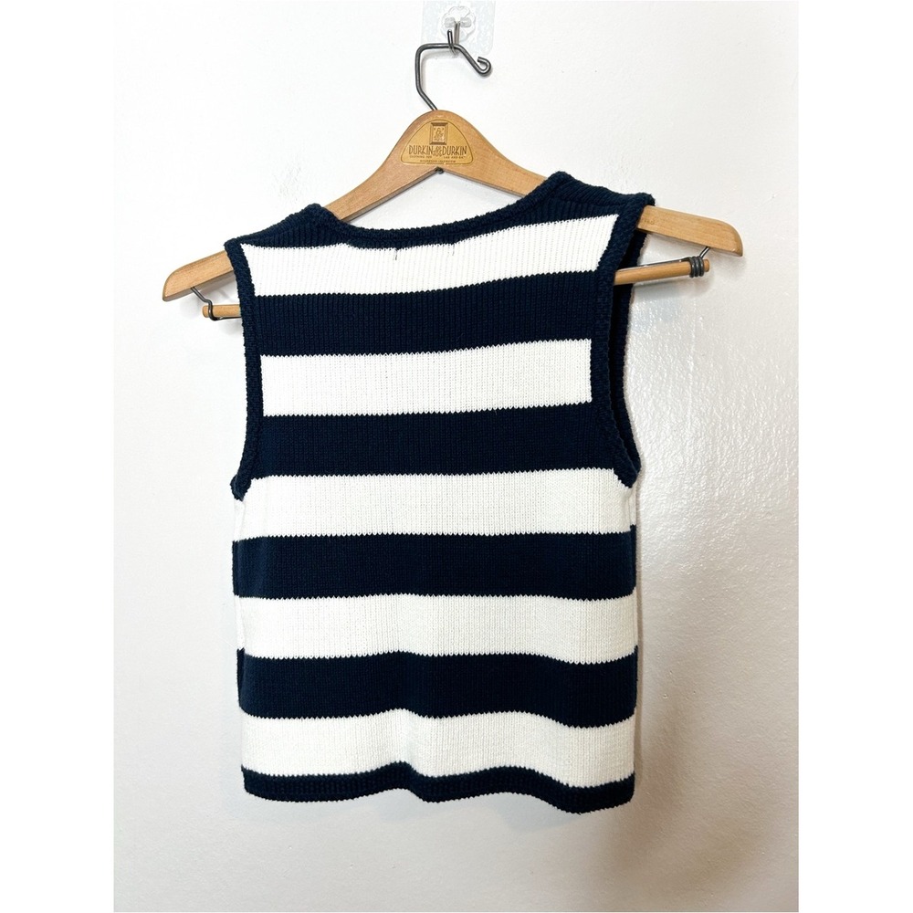 Sincerely Jules Striped Sleeveless Knit Sweater Vest XS - Picture 5 of 5